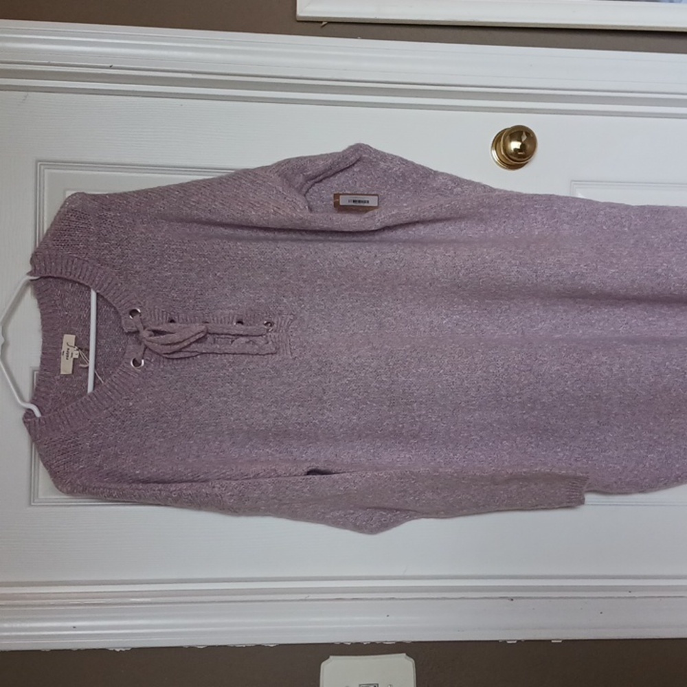 Entro Lilac Knit Sweater Dress Size Large